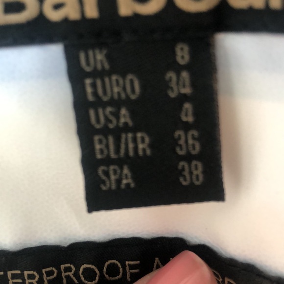 Barbour Trevose Striped women’s waterproof rain jacket white with blue stripes - Picture 3 of 4